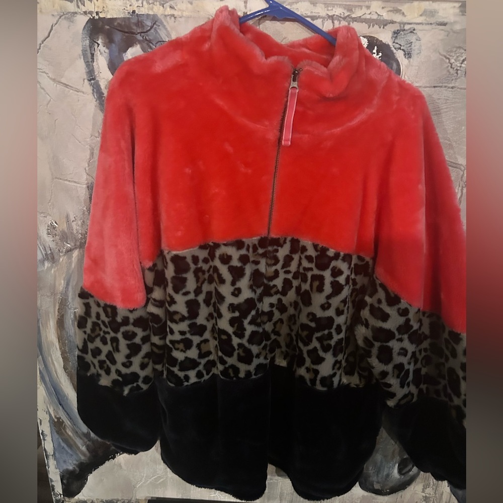 Ugg multi color faux fur Jacket - large